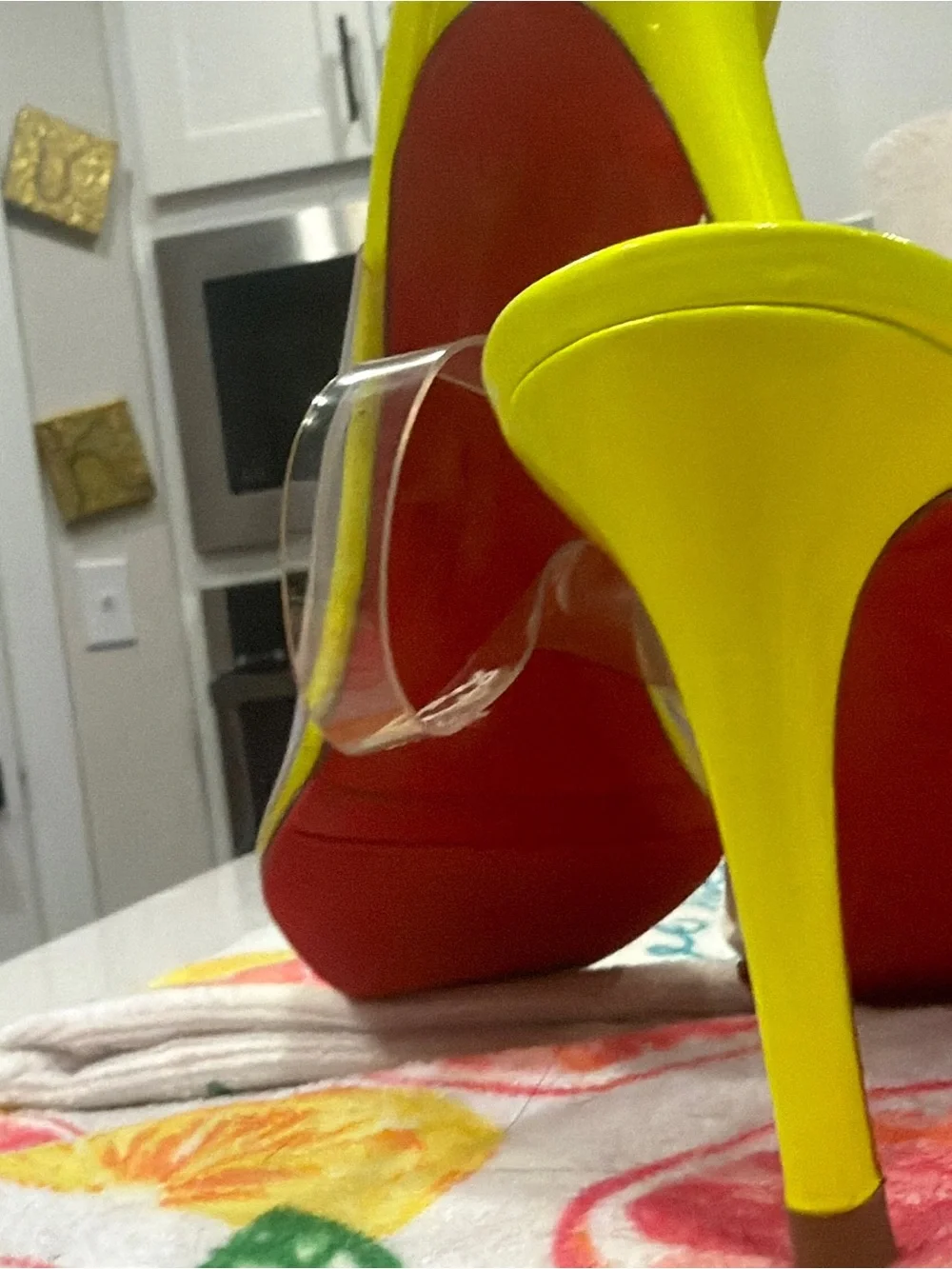Christian Louboutin striking neon